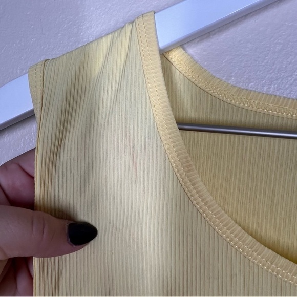 Zyia Active Ribbed Workout Tank Top Womens Plus Size XXXL Yellow Sunshine - Picture 8 of 8